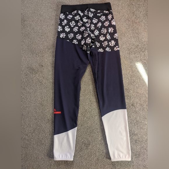 Stella McCartney Adidas leggings size small womens navy black white floral - Picture 7 of 10